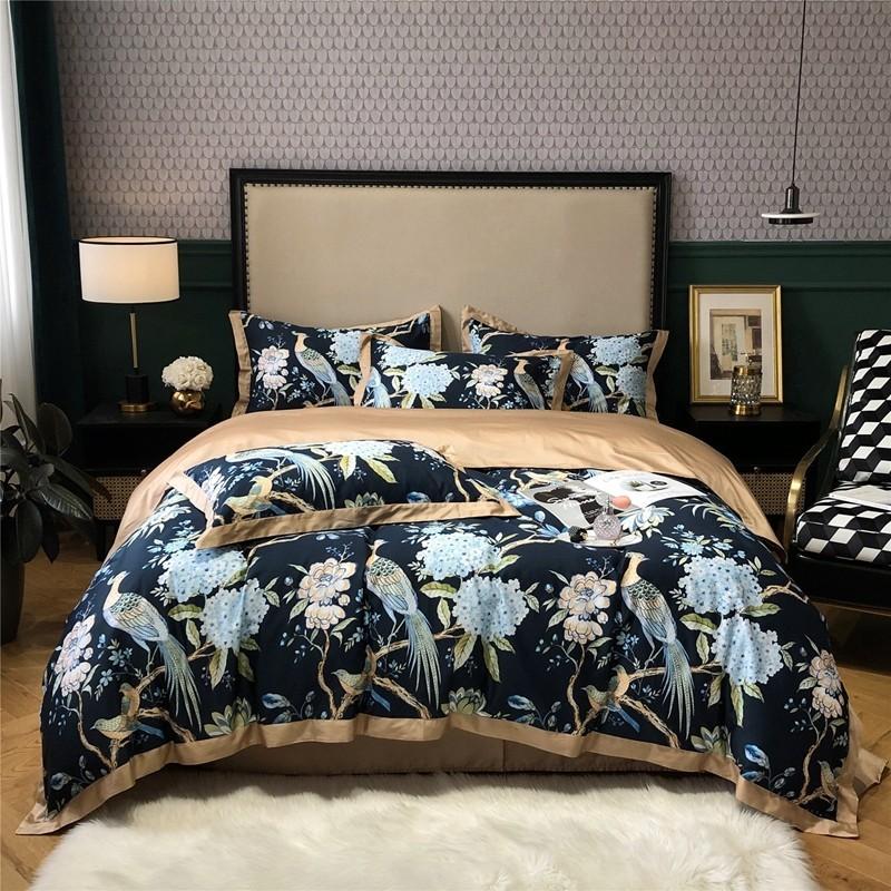 Chinoiserie Chic Birds Floral Duvet Cover Paisley Vintage Style Egyptian Cotton Soft 4Pcs Bedding set Bed Sheet Pillowcases, Color 6
Chinoiserie Chic Birds Floral Duvet Cover Paisley Vintage Style Egyptian Cotton Soft 4Pcs Bedding set Bed Sheet Pillowcases, Color 6