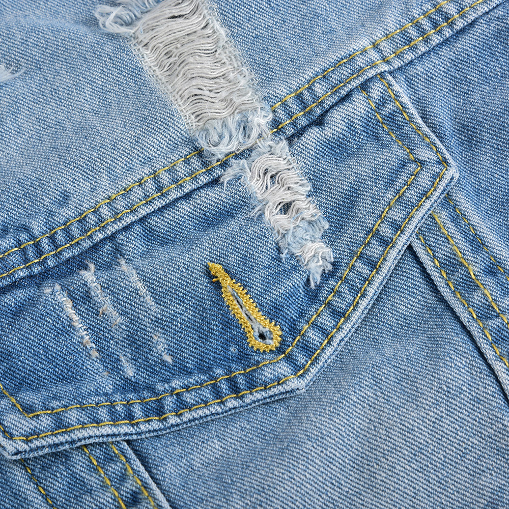 Jackets Vintage Womens Hole Destroyed Short Denim Coat Autumn Girls Cropped Coats and Jackets Women chaqueta mujer D25 201112