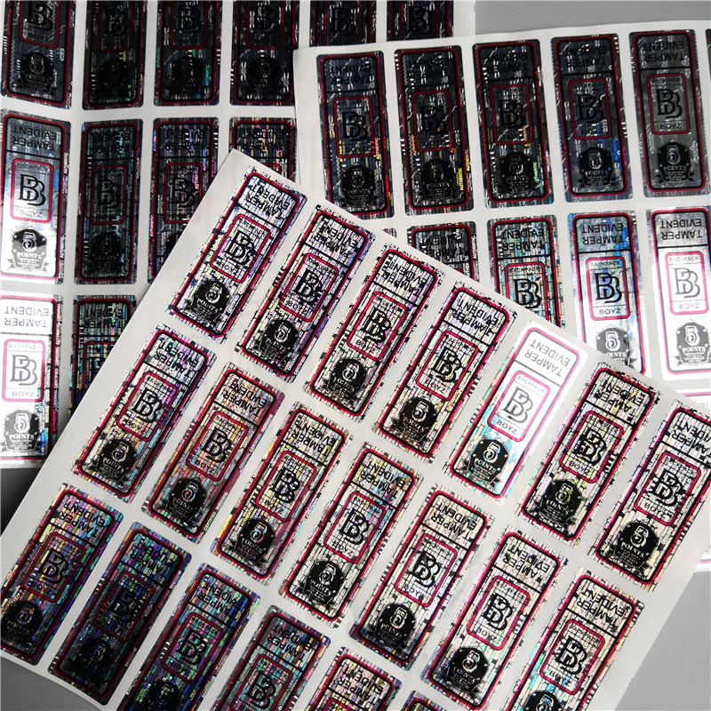 BACKPACKBOYZ hologram Stickers only POINTS Packing 5 Accept customizable 3D sticker 3.5g 7g Jungle boys bags small size with label sticke