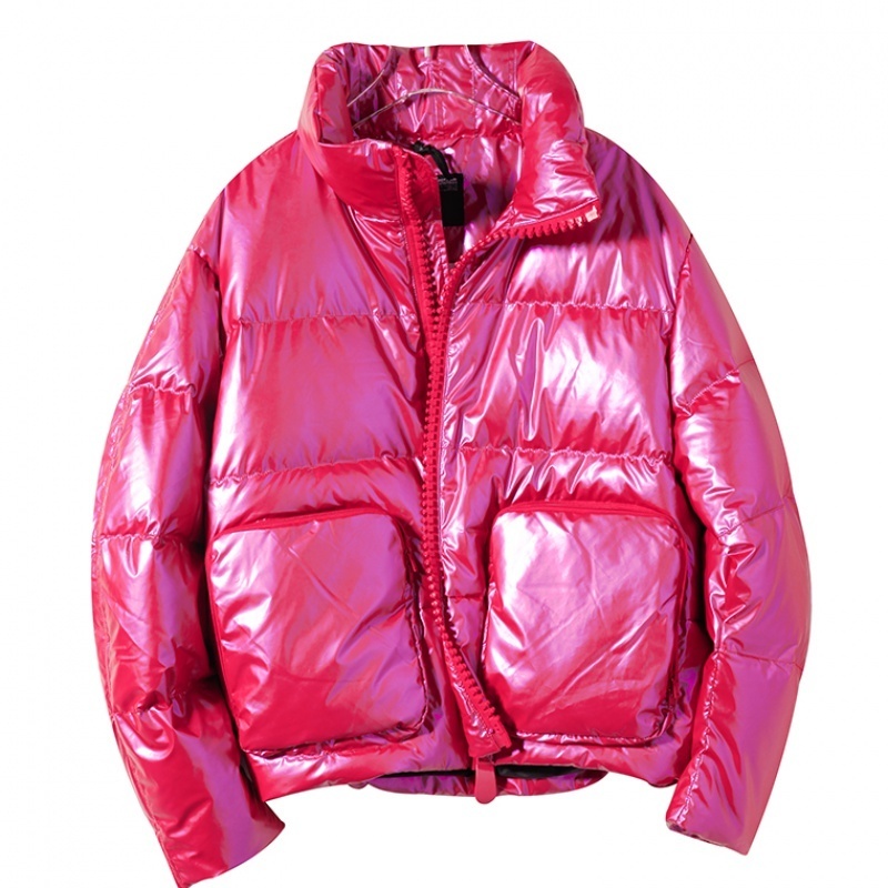 New Winter Jacket Coats Women Short Glossy Waterproof Down Cotton Parkas Female Big Pocket Shiny Warm Thick Parkas outwear 200928