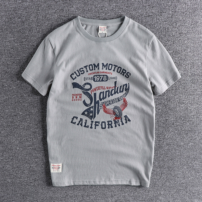 2021 New Locomotive Letter Element Printing Cotton Youth Bottoming Men's Round Neck Short Sleeve T-shirt Retro t Shirt 1x9b, Grey
2021 New Locomotive Letter Element Printing Cotton Youth Bottoming Men's Round Neck Short Sleeve T-shirt Retro t Shirt 1x9b, Grey
