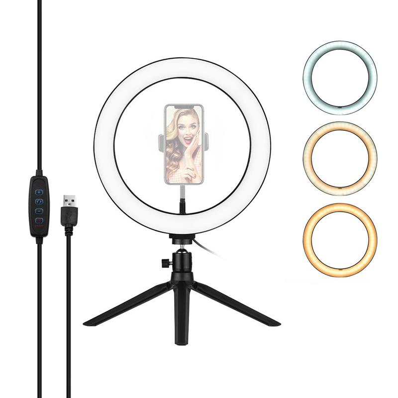 26cm LED Ring Light Tripod Fill Lamp with Phone Holder Stand for Youtube Video Selfie Studio Dimmable Photography Live Makeup
26cm LED Ring Light Tripod Fill Lamp with Phone Holder Stand for Youtube Video Selfie Studio Dimmable Photography Live Makeup