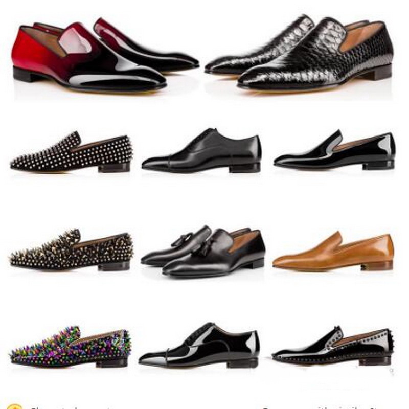 2020Top Quality red bottoms mens shoes spikes men dress shoes loafers Matt Patent Leather Suede Round Toes men Casual Sneakers slip on 38-48, Style 5
2020Top Quality red bottoms mens shoes spikes men dress shoes loafers Matt Patent Leather Suede Round Toes men Casual Sneakers slip on 38-48, Style 5