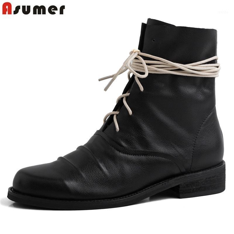 ASUMER 2020 new ankle boots women genuine leather boots ladies round toe low heels shoes women auutmn winter motorcycles1, Black with fur
ASUMER 2020 new ankle boots women genuine leather boots ladies round toe low heels shoes women auutmn winter motorcycles1, Black with fur