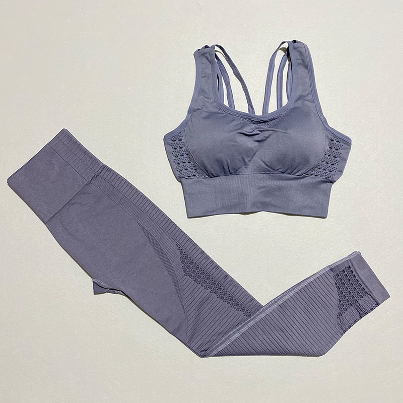 2 piece seamless gym set women seamless workout set gym fitness clothing yoga sports suits for women legging set outfit gym T200825