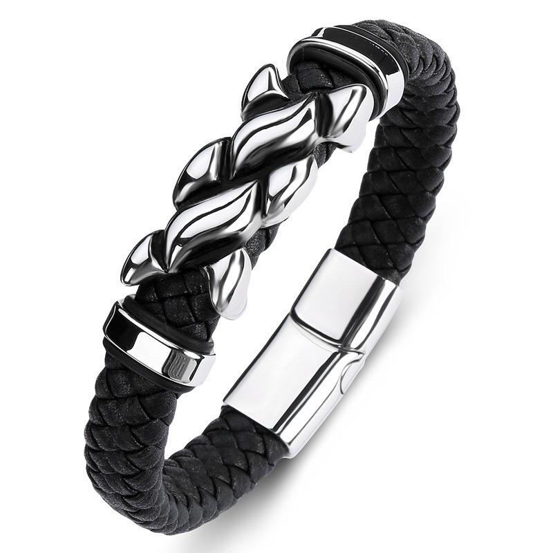 Bangle Special Design Alloy Punk Winding Rule Graphic Fashion Leather Braid Bracelet For Men
Bangle Special Design Alloy Punk Winding Rule Graphic Fashion Leather Braid Bracelet For Men