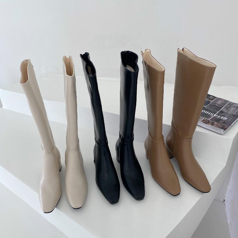 DXFAN Elegant Solid Med Heel Knee Boots Women Pointed Toe Long Riding Boots Women Back Zipper Stretch PU Botas De Mujer, Black
DXFAN Elegant Solid Med Heel Knee Boots Women Pointed Toe Long Riding Boots Women Back Zipper Stretch PU Botas De Mujer, Black