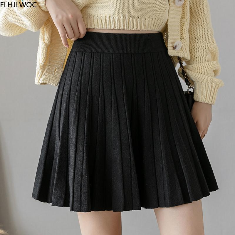 A Line Mini Skirts Autumn Winter Cute Sweet Preppy Style Girls Womens Solid Black High Waist Knitted Skirt
A Line Mini Skirts Autumn Winter Cute Sweet Preppy Style Girls Womens Solid Black High Waist Knitted Skirt