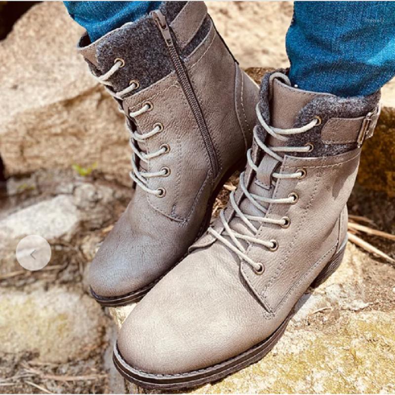 Women Motorcycle Boots Lace Up Zipper Ankle Boots Low Heels Platform Autumn Winter Punk Ladies Shoes Botines Mujer1, Brown
Women Motorcycle Boots Lace Up Zipper Ankle Boots Low Heels Platform Autumn Winter Punk Ladies Shoes Botines Mujer1, Brown