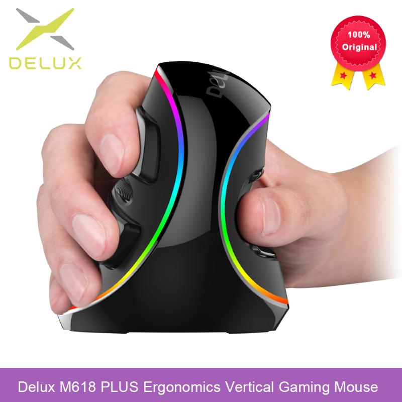 Delux M618 PLUS Ergonomics Vertical Gaming Mouse 6 Buttons 4000 DPI RGB Wired/Wireless Right Hand Mice For PC Laptop Computer
Delux M618 PLUS Ergonomics Vertical Gaming Mouse 6 Buttons 4000 DPI RGB Wired/Wireless Right Hand Mice For PC Laptop Computer