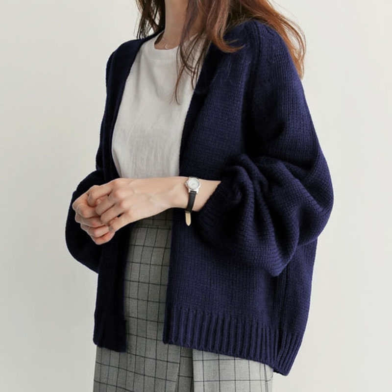 Neploe Sweater Cardigan Women's New Korean Loose Sweater Women Coat Solid Knitting Outwear Female Casual Open Stitch 36530 201023