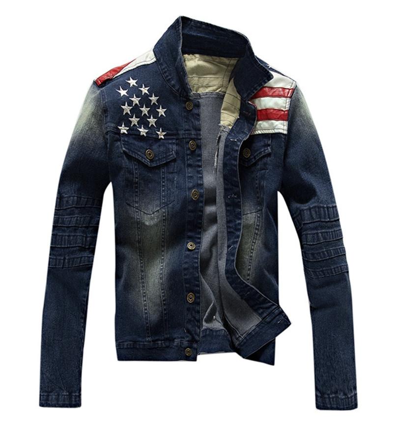 2021 New American Flag Jeans Patchwork Leather Jackets Mens Slim Fit Outerwear Denim Coats Jean Jackets Men's Casual Coats -3XL, Blue
2021 New American Flag Jeans Patchwork Leather Jackets Mens Slim Fit Outerwear Denim Coats Jean Jackets Men's Casual Coats -3XL, Blue