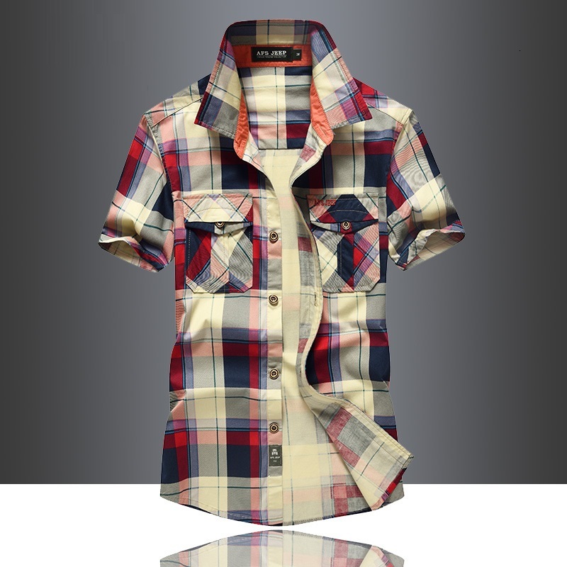 2021 New Clothes Will See Casual Men's Short Sleeve Shirts Designer of Men Ed in Red Plaid Top Male Shirt High Quality 100% Cotton Z532, Green
2021 New Clothes Will See Casual Men's Short Sleeve Shirts Designer of Men Ed in Red Plaid Top Male Shirt High Quality 100% Cotton Z532, Green