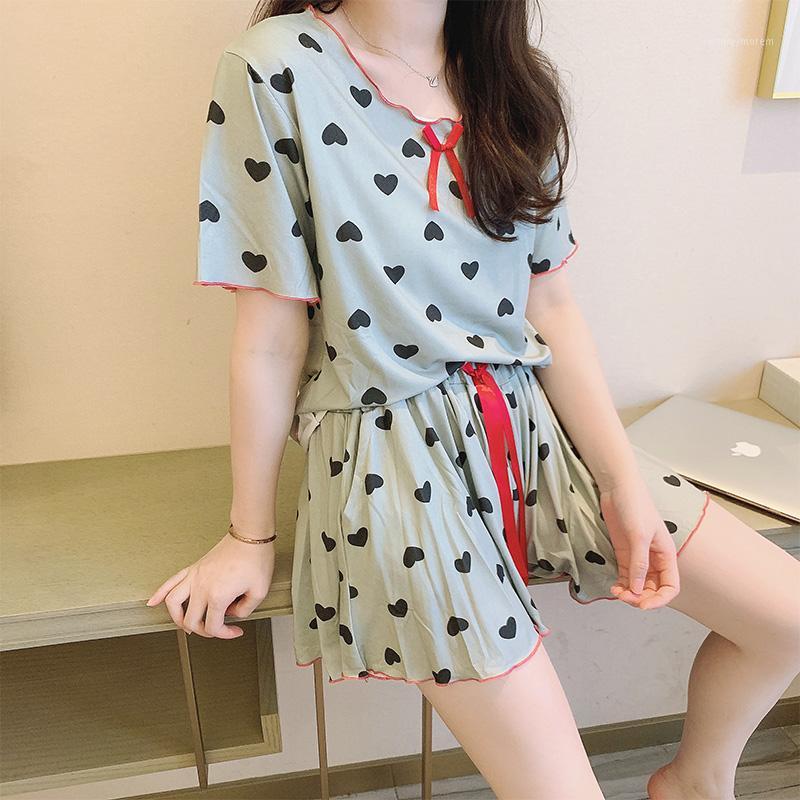 Pajamas for Women Cartoon nightwear homewear Pijama Short Sleeve Loose Casual Lounge Wear Sleepwear Two Piece Set Summer1, Gray
Pajamas for Women Cartoon nightwear homewear Pijama Short Sleeve Loose Casual Lounge Wear Sleepwear Two Piece Set Summer1, Gray