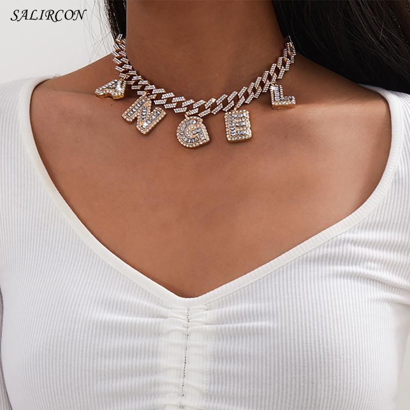Goth Luxury Crystal Angel Letter Choker Necklace for Women Punk Rhinestone Miami Cuban Chain Necklace Kpop Fashion Jewelry Gift
Goth Luxury Crystal Angel Letter Choker Necklace for Women Punk Rhinestone Miami Cuban Chain Necklace Kpop Fashion Jewelry Gift