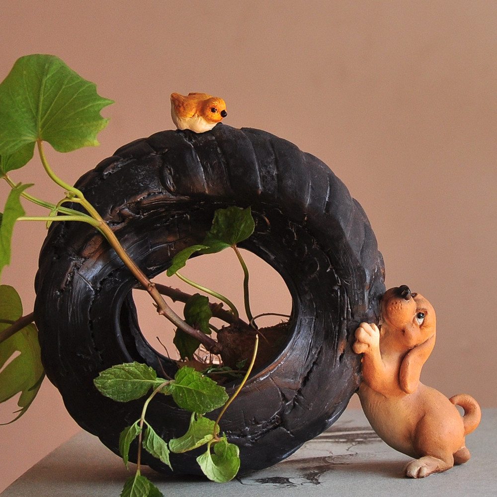 Everyday Collection Resin dachshund dog figurines Home Accessories &fairy garden miniature decoration& Car Decoration T200703