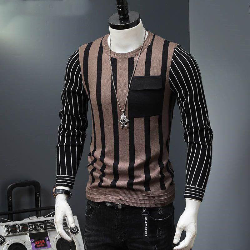 Striped Sweater Men's Thick Korean Style Trend Personality Autumn and Winter Men's Long-sleeved Shirt, Black
Striped Sweater Men's Thick Korean Style Trend Personality Autumn and Winter Men's Long-sleeved Shirt, Black