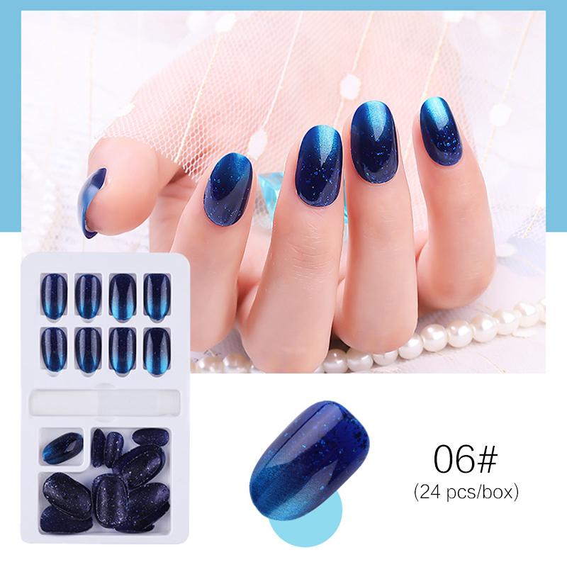 24pcs Reusable Stick-On-Nails Reusable Full Cover False Nail Artificial Tips for Decoration with Designed Press On Nails, 03
24pcs Reusable Stick-On-Nails Reusable Full Cover False Nail Artificial Tips for Decoration with Designed Press On Nails, 03