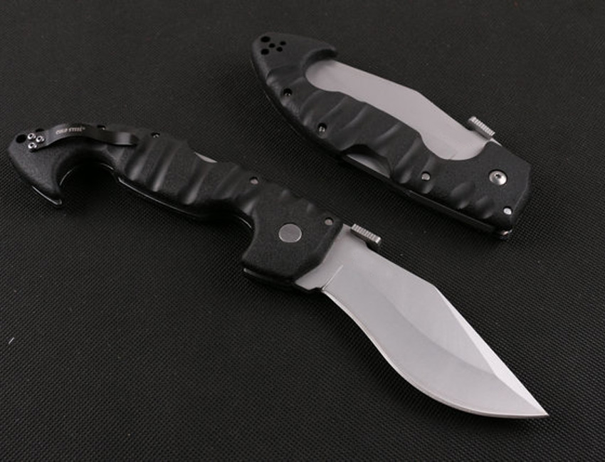 High Quality Survival Tactical Folding knife 440C 58HRC Titanium finish Blade knifes knives with Retail box