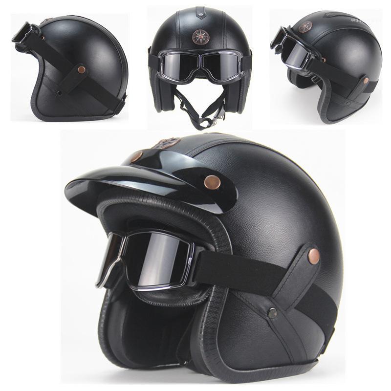 New Motorcycle Helmet Retro Vintage Chopper 3/4 Leather Half Helmet Motocross Helmets DOT Certification1, 2 classic black
New Motorcycle Helmet Retro Vintage Chopper 3/4 Leather Half Helmet Motocross Helmets DOT Certification1, 2 classic black