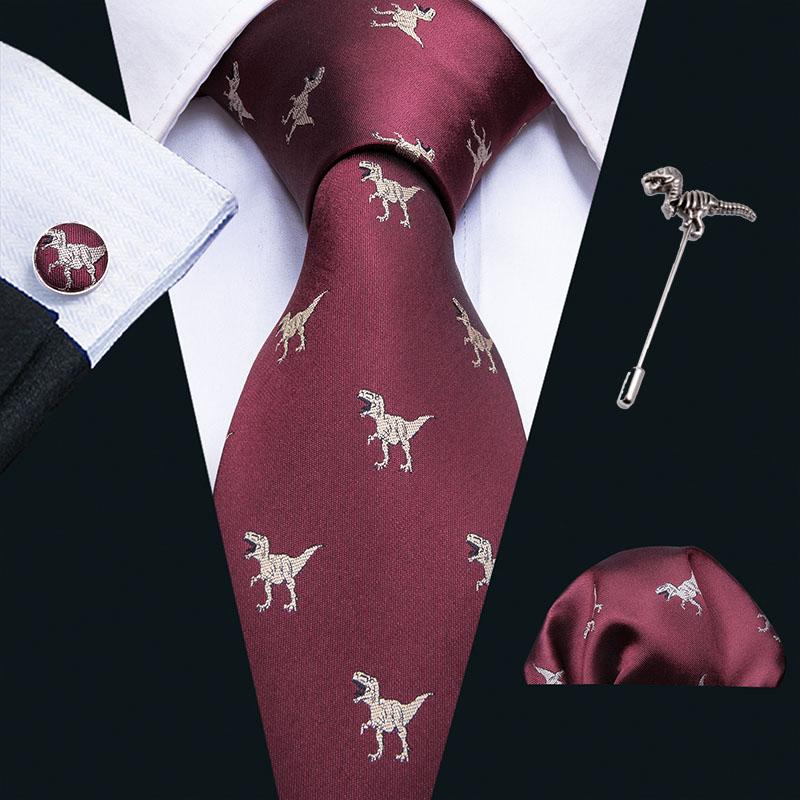 Neck Ties Lapel Pin Red Gold Dinosaur Mens Neckties Handkerchief Cufflinks Set 8.5cm Neckpin Business Silk For Men Barry.Wang Design
Neck Ties Lapel Pin Red Gold Dinosaur Mens Neckties Handkerchief Cufflinks Set 8.5cm Neckpin Business Silk For Men Barry.Wang Design