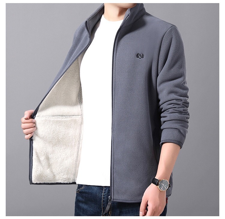 Men's sweater spring autumn Winter models casual Korean polar fleece jacket men size plus fleece sports cardigan with Zipper 201127