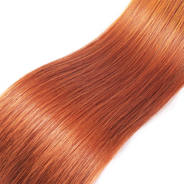 Ishow Hair Wefts Straight Orange Ginger 350 Ombre Color Human Hair Bundles for Women All Ages Brazilian Peruvian Virgn Hair Extensions