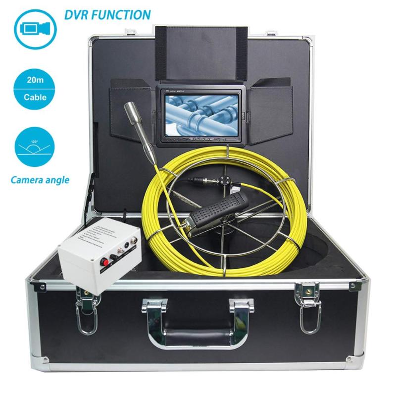 7'' TFT LCD Sewer Pipe Snake Inspection Video Recorder 20M Cable 23mm Lens Waterproof Pipeline Drain System
7'' TFT LCD Sewer Pipe Snake Inspection Video Recorder 20M Cable 23mm Lens Waterproof Pipeline Drain System