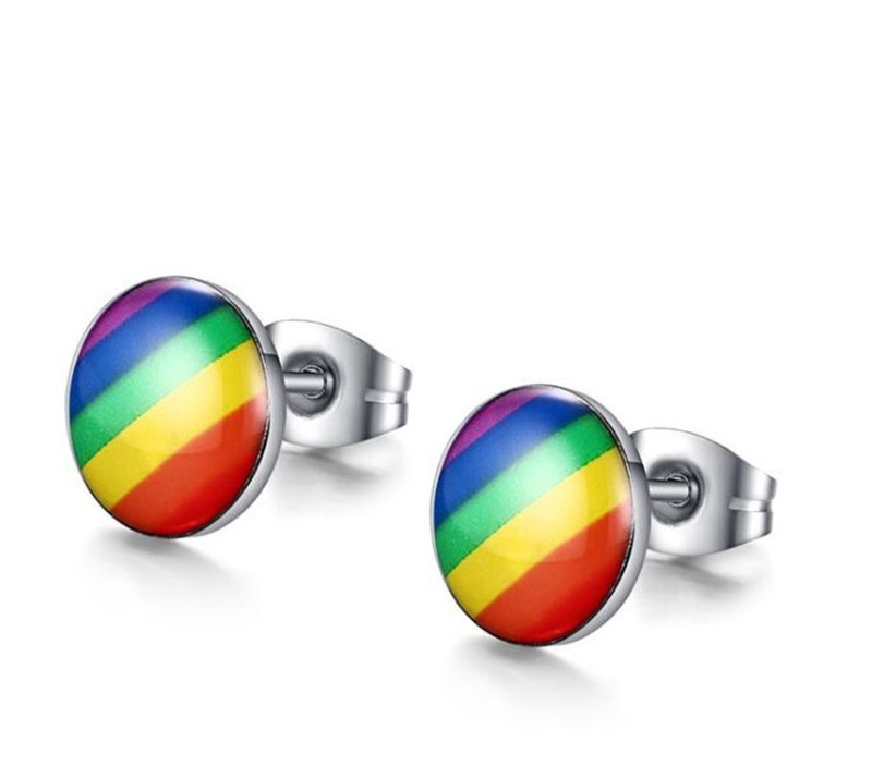 Rainbow Pattern Lady Ear Studs Jewelry Stainless Steel Men Women Fashion Earring 2020 Hot Sale 0 75zc J2B, Golden;silver
Rainbow Pattern Lady Ear Studs Jewelry Stainless Steel Men Women Fashion Earring 2020 Hot Sale 0 75zc J2B, Golden;silver