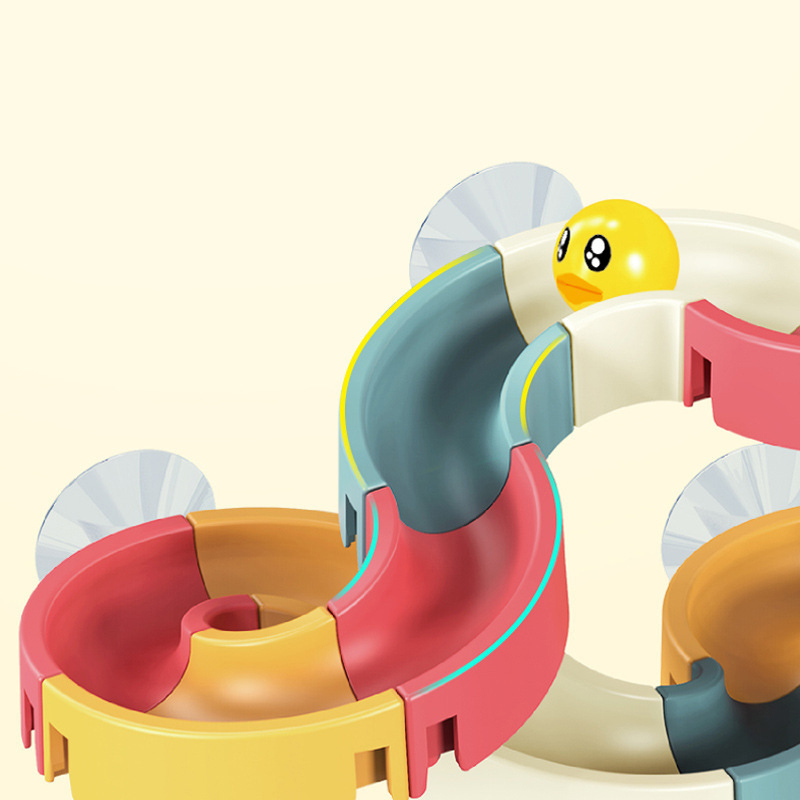 Children's DIY Baby Bath Toys Wall Suction Cup Marble Race Run Track Bathroom Bathtub Kids Play Water Games Toy Set for Children LJ201019