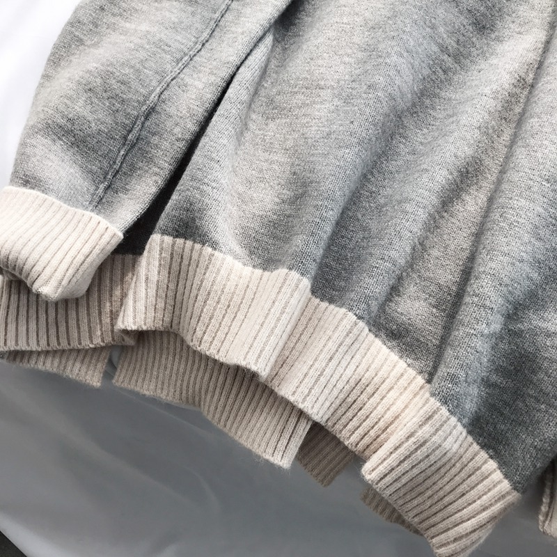 Oversized Turtleneck Sweater Women Loose Pullovers Winter Thick Warm Knit Tops High Neck Color Block Soft Jumper Large Knitwear 201023