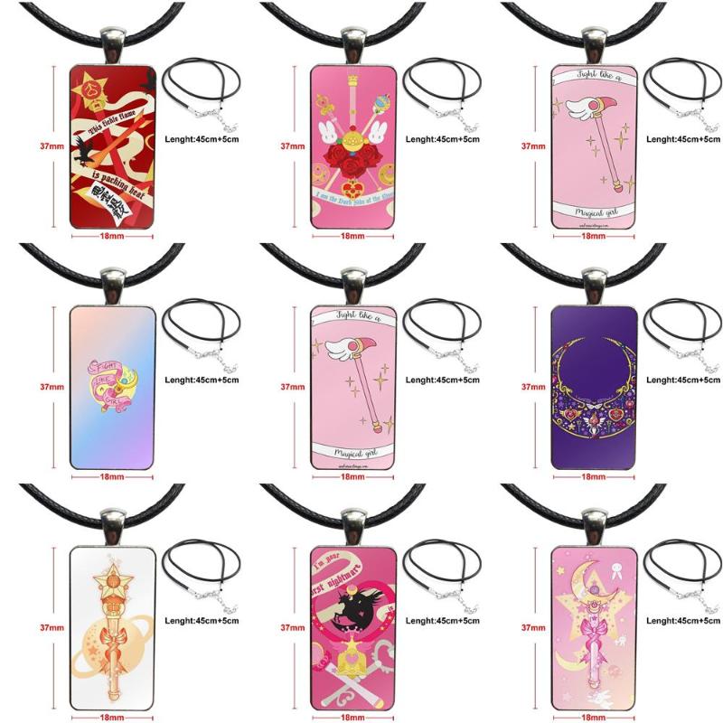 Fashion Sailor Moon Magic Stick Flexibles Glass Cabochon Choker Pendant Rectangle Necklace Steel Color Jewelry For Kids Beads
Fashion Sailor Moon Magic Stick Flexibles Glass Cabochon Choker Pendant Rectangle Necklace Steel Color Jewelry For Kids Beads