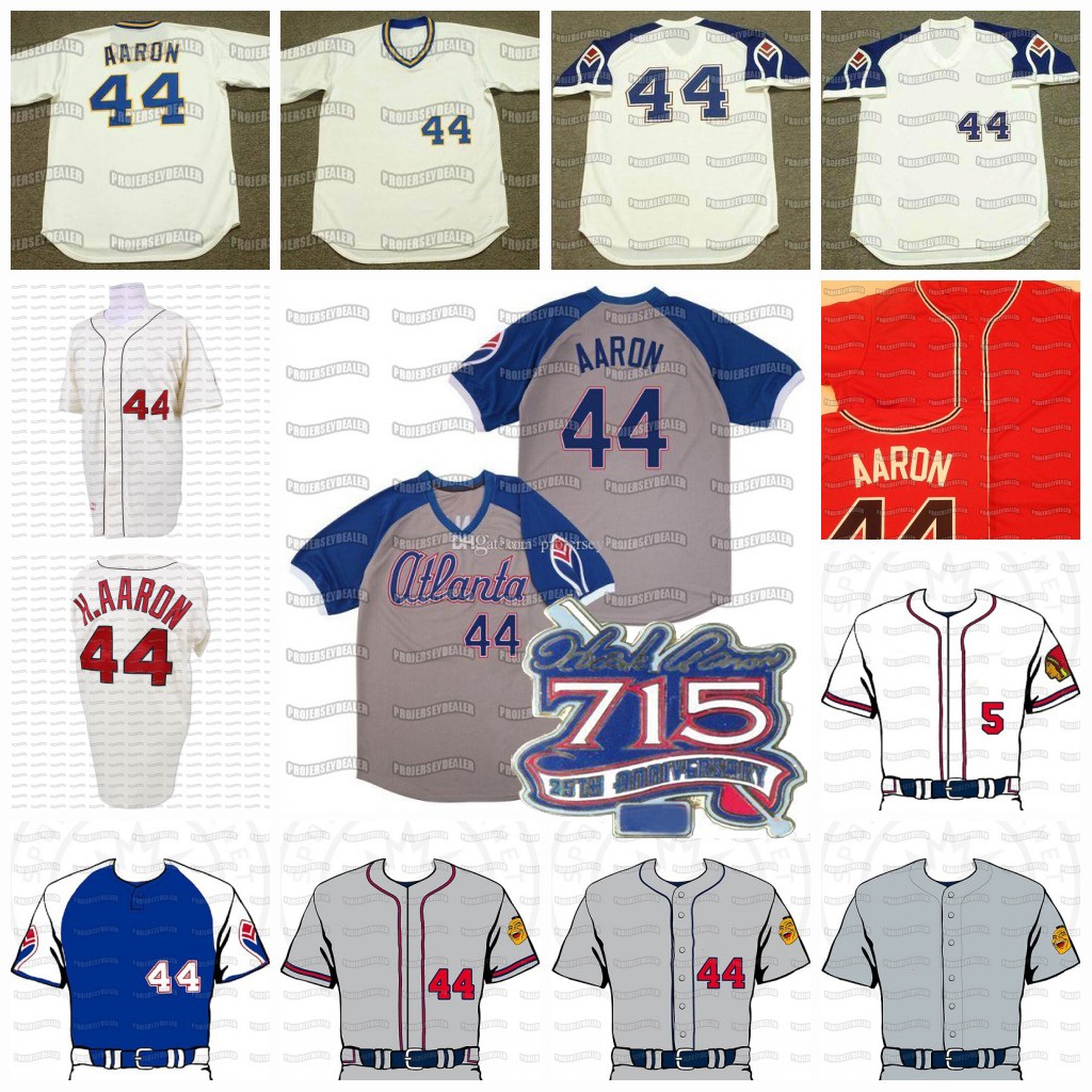 44 Hank Aaron Atlanta Milwaukee 715 Home Run 25th 1972 1963 1975 1979 Turn Back The Clock Retror Vintage Cooperstown Jersey, 1972 white
44 Hank Aaron Atlanta Milwaukee 715 Home Run 25th 1972 1963 1975 1979 Turn Back The Clock Retror Vintage Cooperstown Jersey, 1972 white