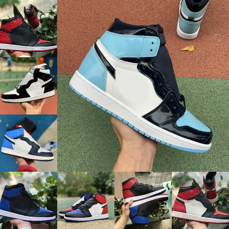 New High 1 1s Basketball Shoes Men Women Bred Toe Black Turbo Green Game Royal UNC Patent Court Purple Shattered Banned TWIST Sports Shoe F9, K105
New High 1 1s Basketball Shoes Men Women Bred Toe Black Turbo Green Game Royal UNC Patent Court Purple Shattered Banned TWIST Sports Shoe F9, K105