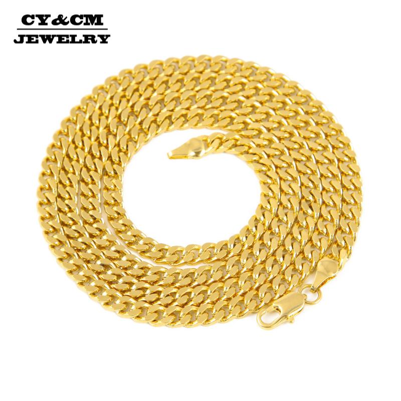 Chains CY&CM Men Hiphop Punk Cuban Link Chain Necklace Gold Silver Color Stainless Steel Iced Out Jewelry 2.5mm5mm Length 50/60/70cm
Chains CY&CM Men Hiphop Punk Cuban Link Chain Necklace Gold Silver Color Stainless Steel Iced Out Jewelry 2.5mm5mm Length 50/60/70cm