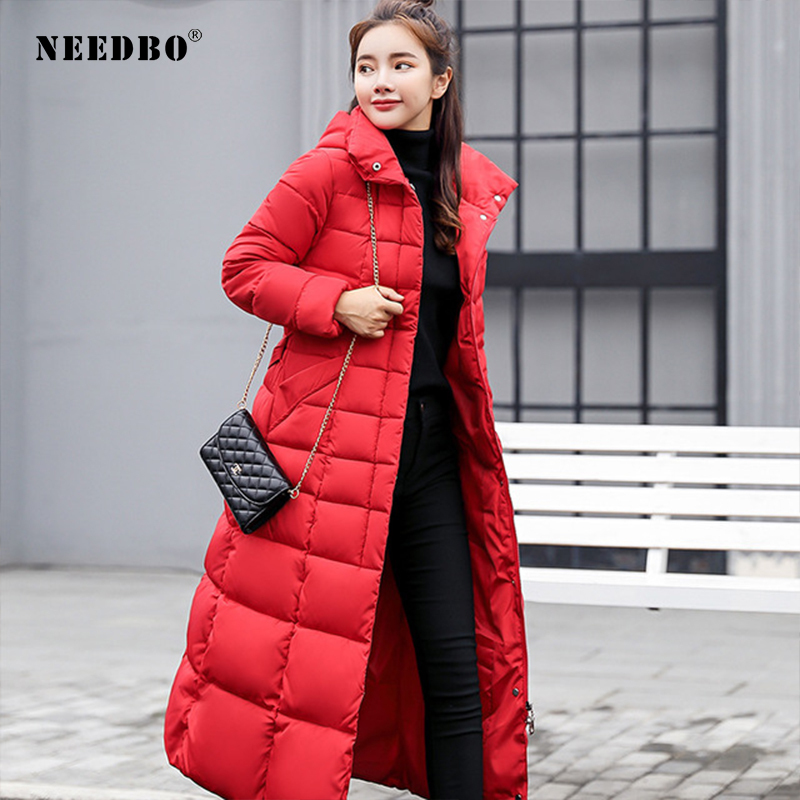 NEEDBO Down Coat women Long Down Jacket Women Winter with Hooded Down Coat Winter Oversize Doudoune Jacket Coat Lady Parka T200107