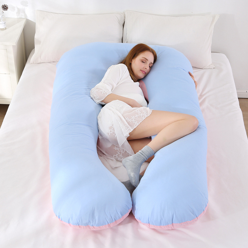 Pregnancy Pillow Bedding Full Body Pillow for Pregnant Women Comfortable U-Shape Cushion Long Side Sleeping Maternity Pillows 201117