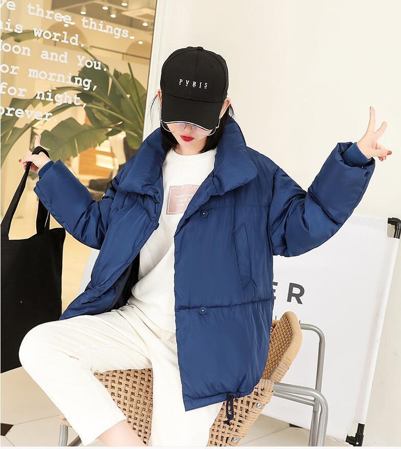 Fashion Casual Cotton wadded jacket Winter jacket women Stand collar Short Cotton Coat Womens Thick warm Parkas High quality 201217