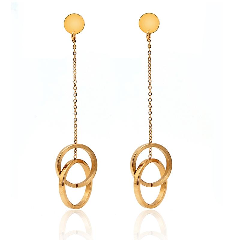 Luxury 316L Stainless Steel Drop Earrings Woman Gold Plating Hollow-out Circle Long Dangling Earring Female Party Jewelry Gift
Luxury 316L Stainless Steel Drop Earrings Woman Gold Plating Hollow-out Circle Long Dangling Earring Female Party Jewelry Gift