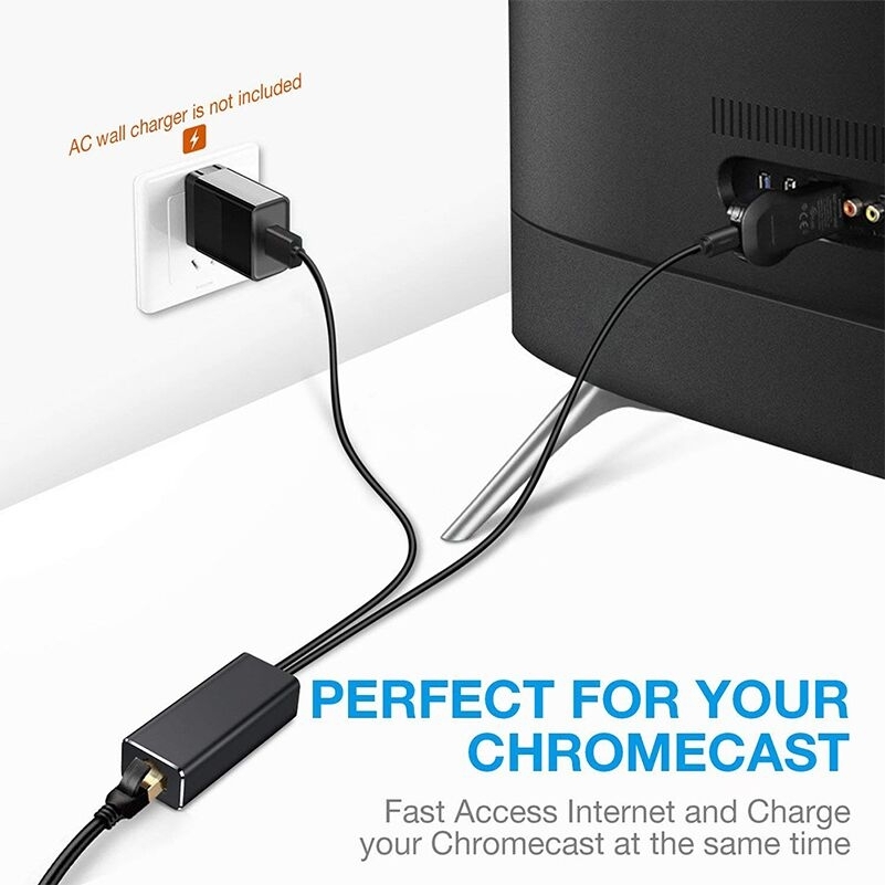 10pcs/lots Micro USB to RJ45 Network Card Adapter 10/100 Mbps Ethernet Adapter USB 2.0 LAN RJ45 Card Switch for Fire TV Google Chromecast
