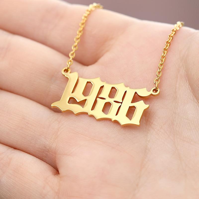 Chains Gold Chain Year Number Necklaces & Pendants Necklace For Women Year1996 1997 1998 1999 Collar Mujer
Chains Gold Chain Year Number Necklaces & Pendants Necklace For Women Year1996 1997 1998 1999 Collar Mujer