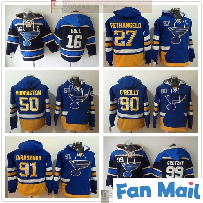 St. Louis Blues Hockey Hoodies Sweatshirts 91 Vladimir Tarasenko 99 Gretzky 16 Brett Hull 27 Alex Pietrangelo 90 Ryan O'Reilly Binnington, Same as picture
St. Louis Blues Hockey Hoodies Sweatshirts 91 Vladimir Tarasenko 99 Gretzky 16 Brett Hull 27 Alex Pietrangelo 90 Ryan O'Reilly Binnington, Same as picture