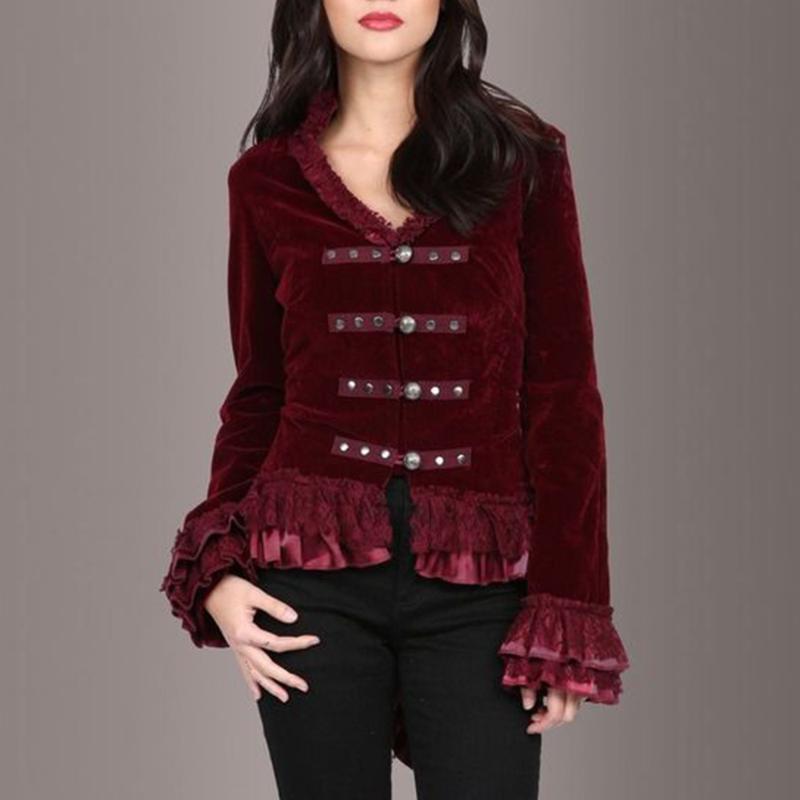 Women Velvet Victorian Steampunk Gothic Dressage Tailcoat Corset Back Jacket Coat 2020, Black
Women Velvet Victorian Steampunk Gothic Dressage Tailcoat Corset Back Jacket Coat 2020, Black
