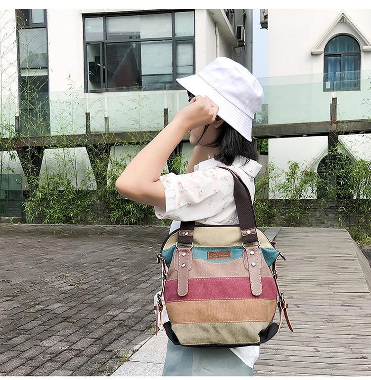 Women Rainbow color Handbag Bag Canvas Bag Large Capacity Striped Print Tote Zipper & Hasp Shoulder Bags For Women Travel1
Women Rainbow color Handbag Bag Canvas Bag Large Capacity Striped Print Tote Zipper & Hasp Shoulder Bags For Women Travel1