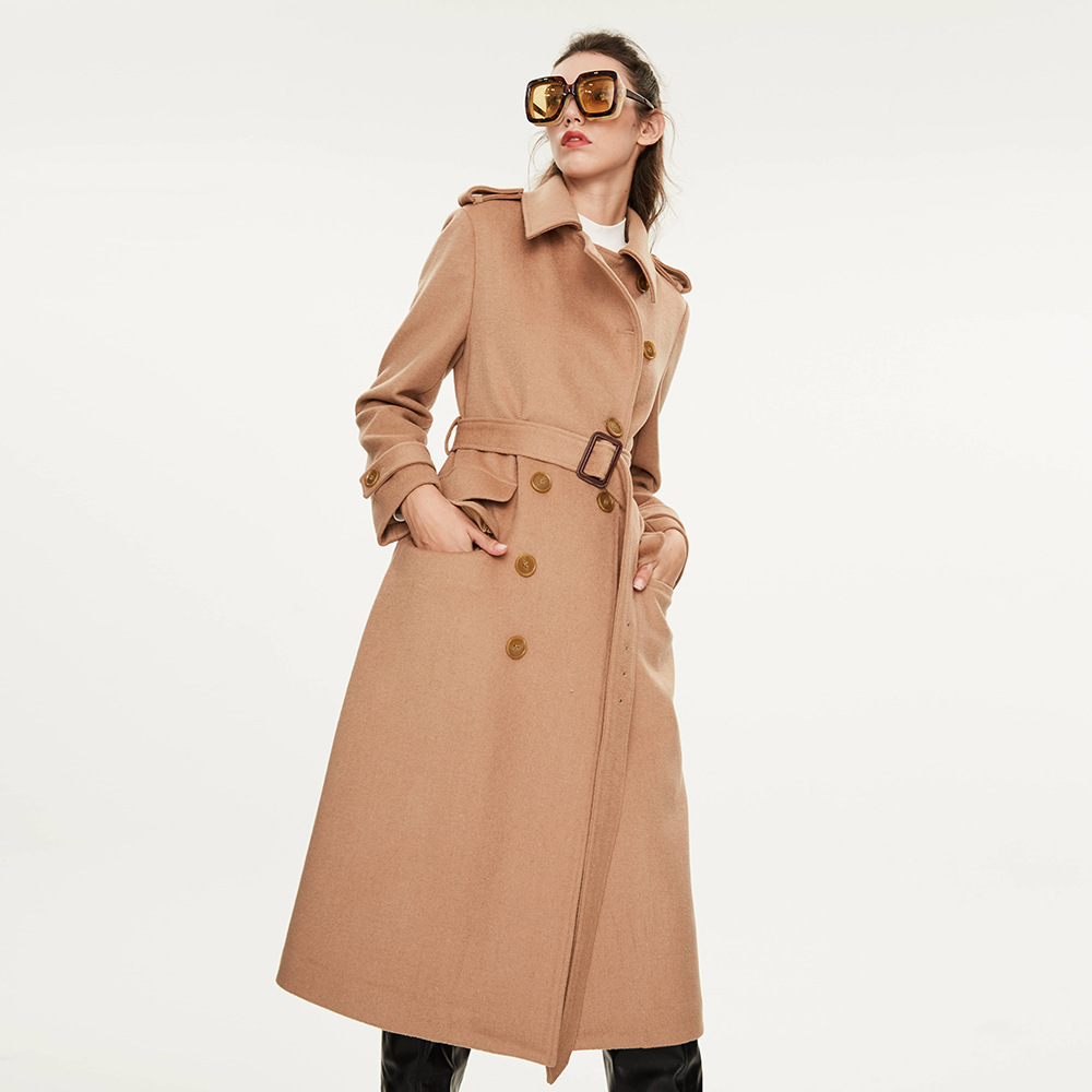 Winter Woolen Coat Women Fashion Classic Overcoat Women Thick Woolen Coat Elegant Long Coat OL Jackets Women Streetwear 201030