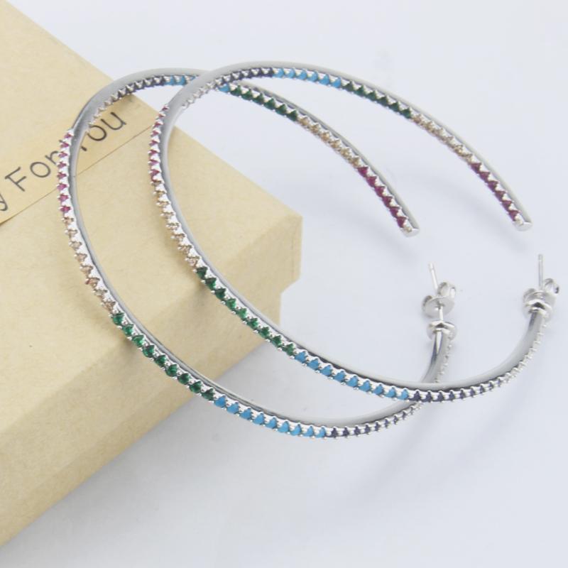 SUNSLL New arrival punk large hoop earrings fashion party exaggerated zircon color round earrings female fashion jewelry gifts
SUNSLL New arrival punk large hoop earrings fashion party exaggerated zircon color round earrings female fashion jewelry gifts