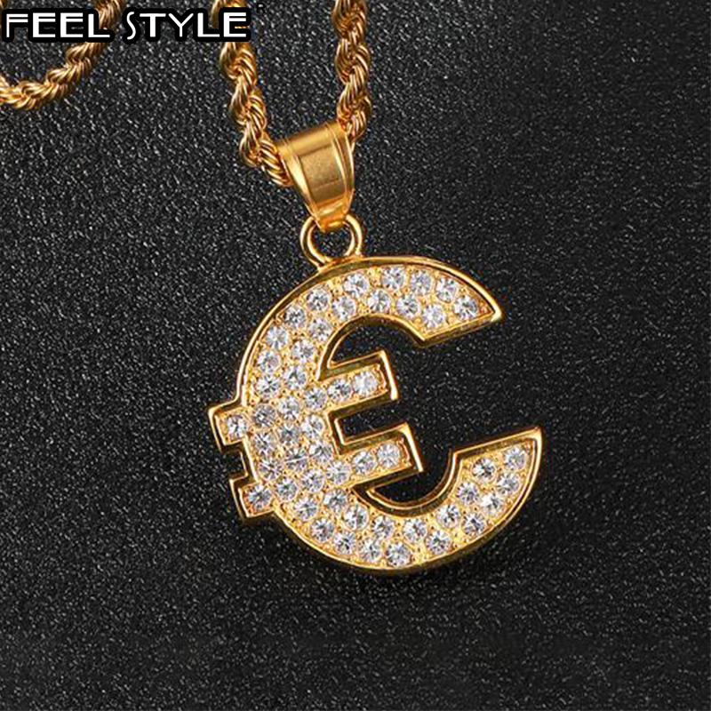 HIP Hop Stainless Steel Euro Bling Iced Out Rhinestone Bright Necklaces & Pendants Gold Color For Men Jewelry Dropshipping
HIP Hop Stainless Steel Euro Bling Iced Out Rhinestone Bright Necklaces & Pendants Gold Color For Men Jewelry Dropshipping