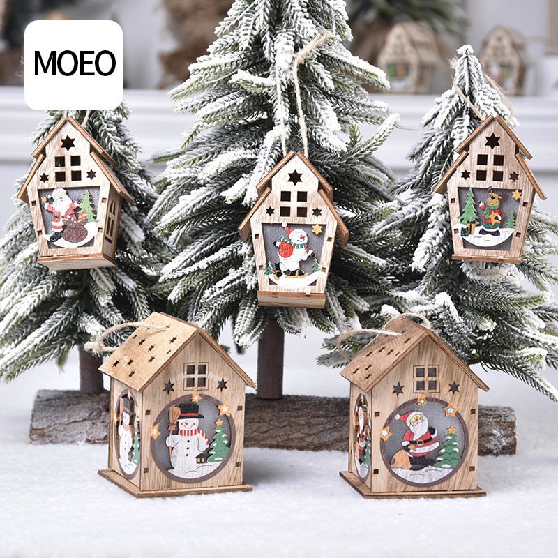 Christmas gifts wooden luminous cabin Christmas Tree Pendant children's hand DIY gift window decoration free shipping
Christmas gifts wooden luminous cabin Christmas Tree Pendant children's hand DIY gift window decoration free shipping