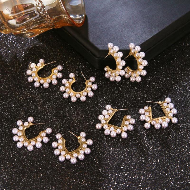 Hoop & Huggie EN Earrings Trendy Geometric Circle Round Sweet Bridal Pearl For Women Fashion Jewelry Weddings Gifts
Hoop & Huggie EN Earrings Trendy Geometric Circle Round Sweet Bridal Pearl For Women Fashion Jewelry Weddings Gifts