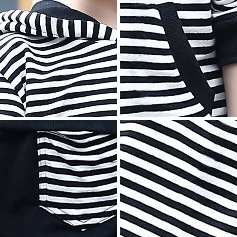 Bear Leader Teenagers Girls Autumn Long Sleeve Casual Clothing Sets 2PCS Striped Hoodied Tops and Solid Pants Girls Fashion SuitX1019